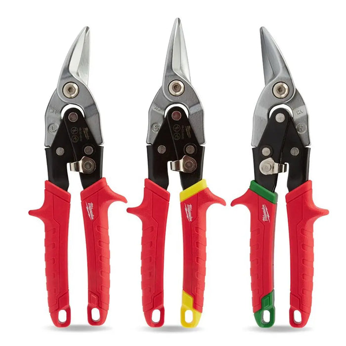 MILWAUKEE 3 Piece Aviation Tin Snip Set - 48224533