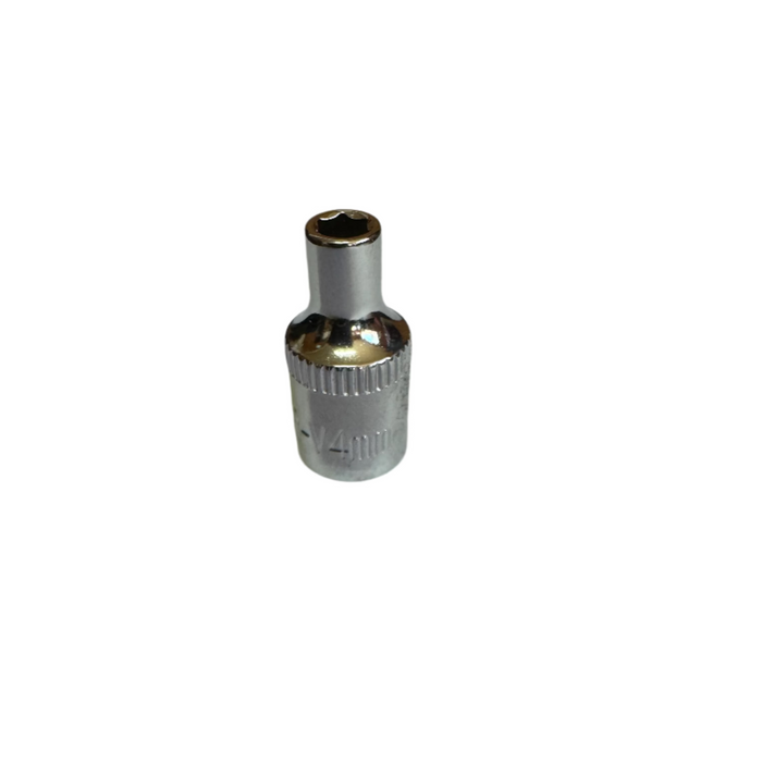 Short 1/4" Drive Chrome Vanadium Hex Metric Socket (4mm - 14mm)