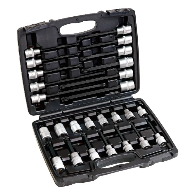 Selta 26pcs 1/2" Dr. Spline Triple Square Socket Bit Set CR-V - 54926