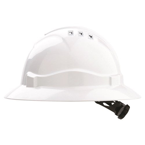 PRO CHOICE V6 Hard Hat Vented Full Brim Ratchet Harness (Various Colour Available) - HHV6FB