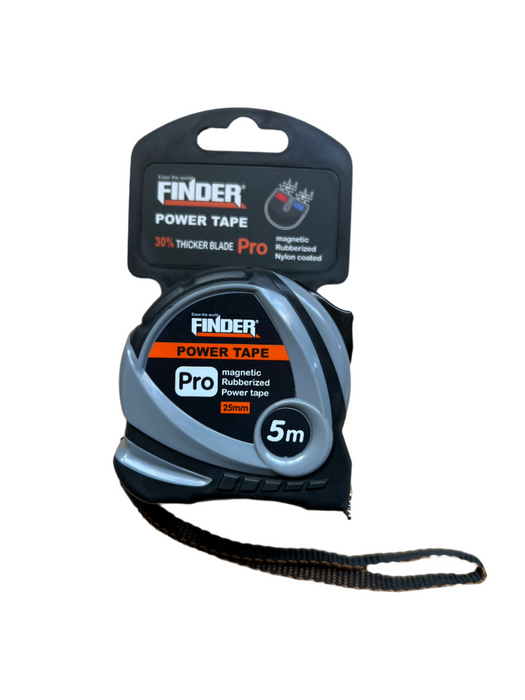 Finder 5m Power Tape Magnetic Rubberised Pro Tape