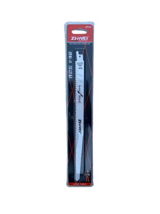 ZHWEI 300mm / 12" 6TPI Reciprocating Saw Blade for Wood - Pack of 5