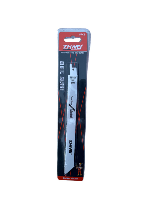 ZHWEI 225mm / 9" 14TPI Bi-Metal Reciprocating Saw Blades for Metal - Pack of 5