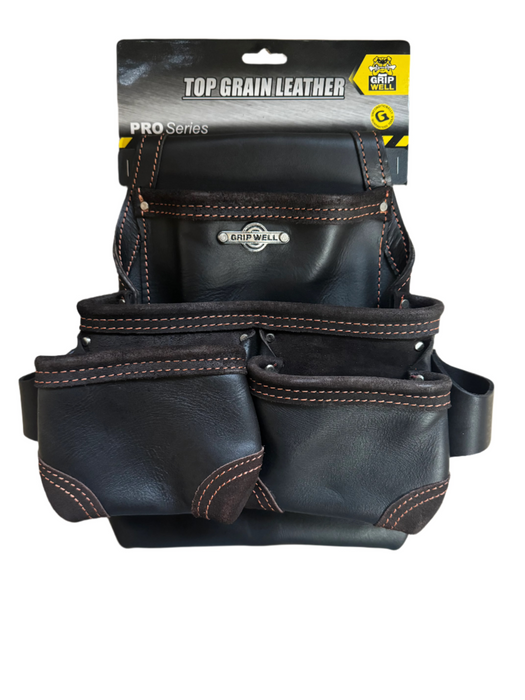 Gripwell 4 Pocket Rigger Pouch Top Grain Leather - PA11253