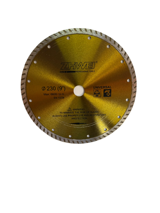 ZHWEI 9" (230mm) Gold Diamond Cutting Disc Segmented