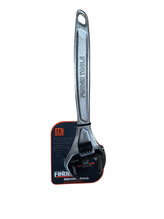 Finder Adjustable Shifter Wrench 300mm (12") Chrome Handle