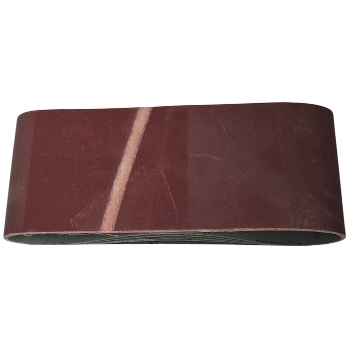 Makita 100mm x 610mm 40 Grit Aluminium Oxide Abrasive Sanding Belts - 5 Pack - P-36887