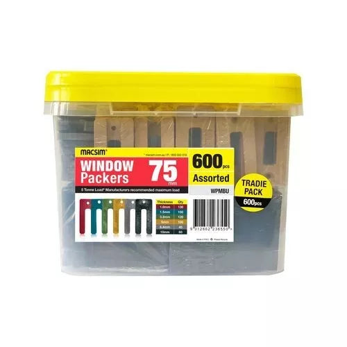 Macsim Mixed Window Packers 75mm - 600 Pack - WPMBU