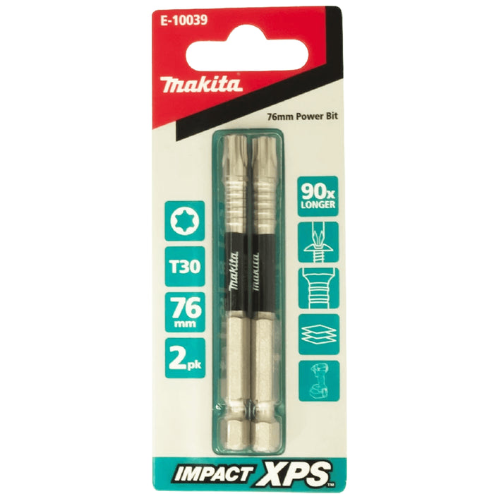 Makita Impact XPS T30 x 75mm Power Bit - 2 Pack - E-10039