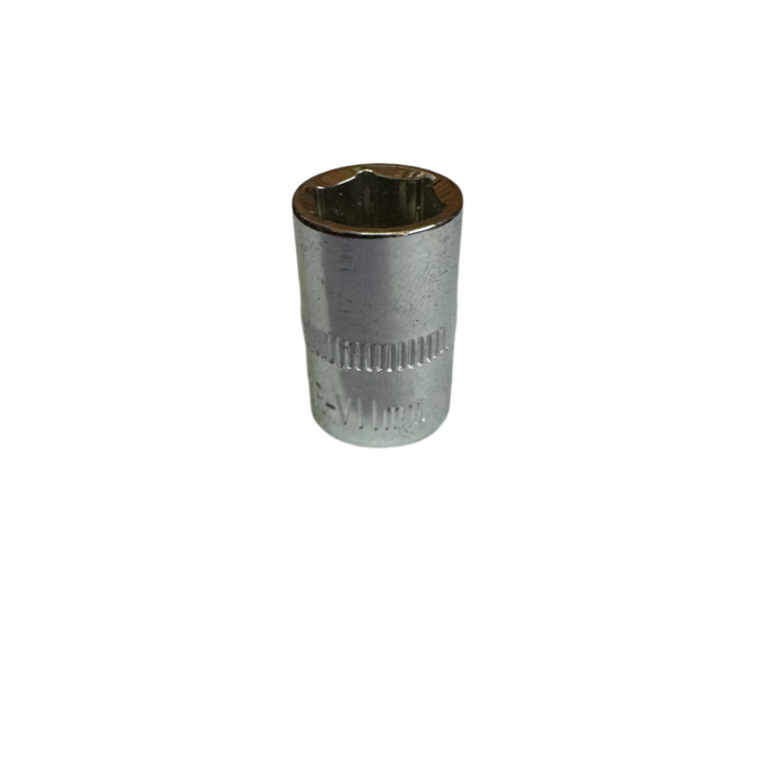 Short 1/4" Drive Chrome Vanadium Hex Metric Socket (4mm - 14mm)
