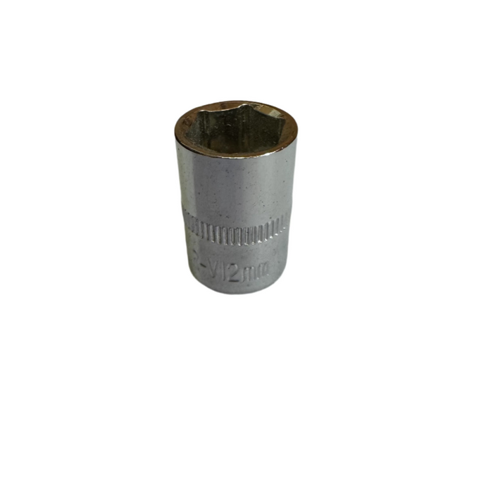 Short 1/4" Drive Chrome Vanadium Hex Metric Socket (4mm - 14mm)
