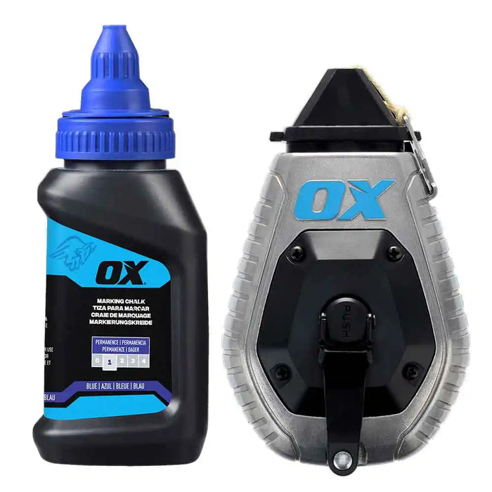 OX 30M 6:1 ALUMINIUM KEVLAR BOLD HEAVY DUTY CHALK LINE REEL - OX-P630701