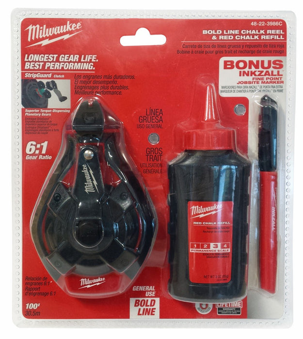 MILWAUKEE Chalk Line Reel Set with INKZALL™ Marker - 48223986C