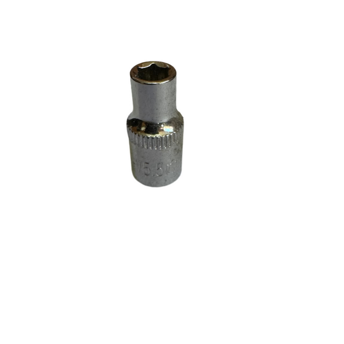 Short 1/4" Drive Chrome Vanadium Hex Metric Socket (4mm - 14mm)