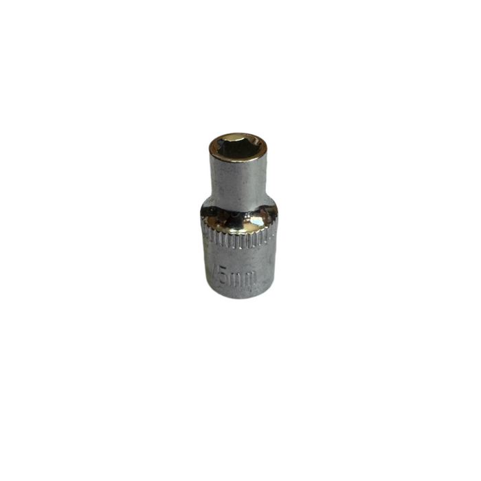 Short 1/4" Drive Chrome Vanadium Hex Metric Socket (4mm - 14mm)