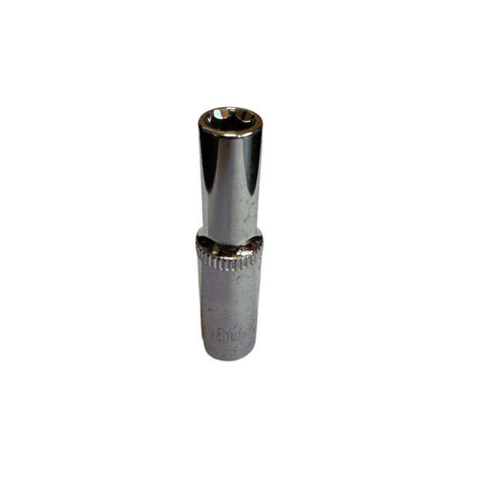 Deep 1/4" Drive Chrome Vanadium Hex Metric Socket (4mm - 14mm)