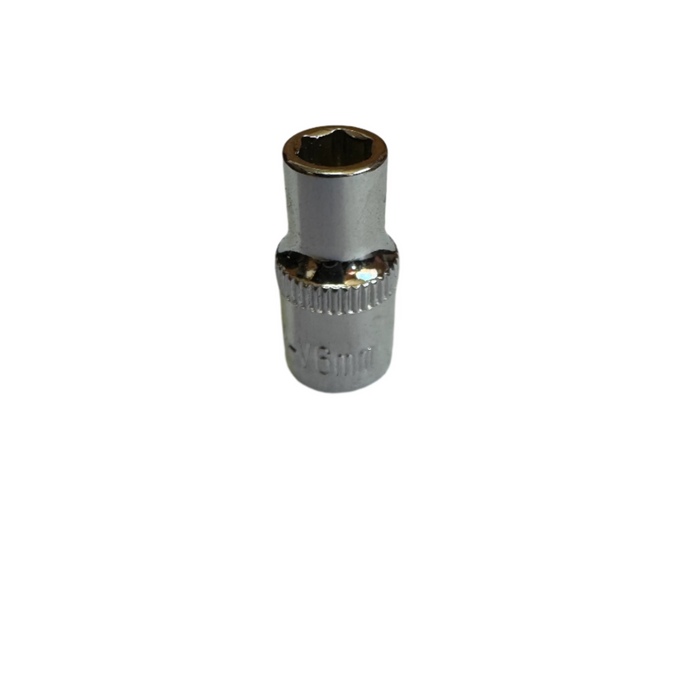 Short 1/4" Drive Chrome Vanadium Hex Metric Socket (4mm - 14mm)