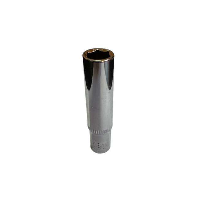 Deep 1/4" Drive Chrome Vanadium Hex Metric Socket (4mm - 14mm)