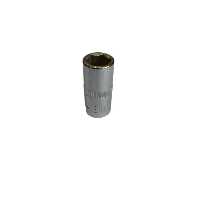 Short 1/4" Drive Chrome Vanadium Hex Metric Socket (4mm - 14mm)