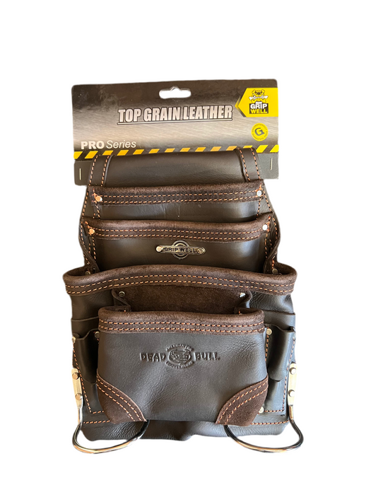 Gripwell 10 Pocket Rigger Pouch Top Grain Leather - PA11252