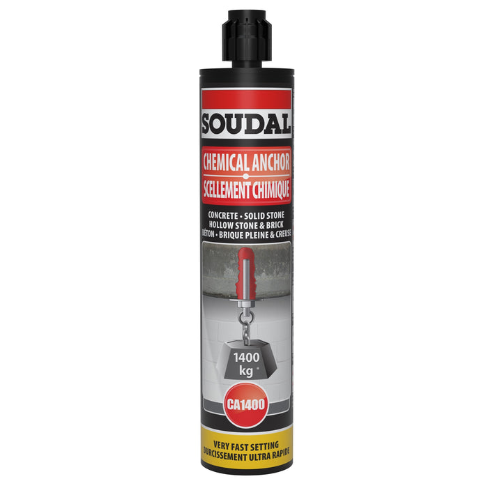 Soudal  Soudafix CA 1400 Very Fast Setting Chemical Anchor 280ml Grey - 125539