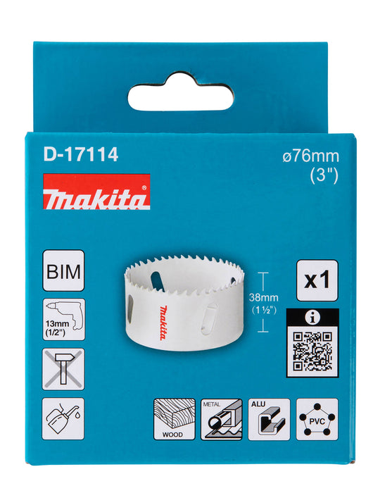 Makita 76mm Bi-Metal Hole Saw - D-17114