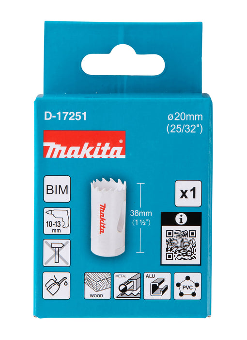 Makita 20mm Bi-Metal Hole Saw - D-17251