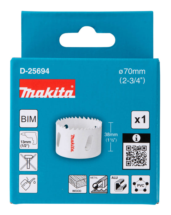 Makita 70mm Bi-Metal Hole Saw - D-25694