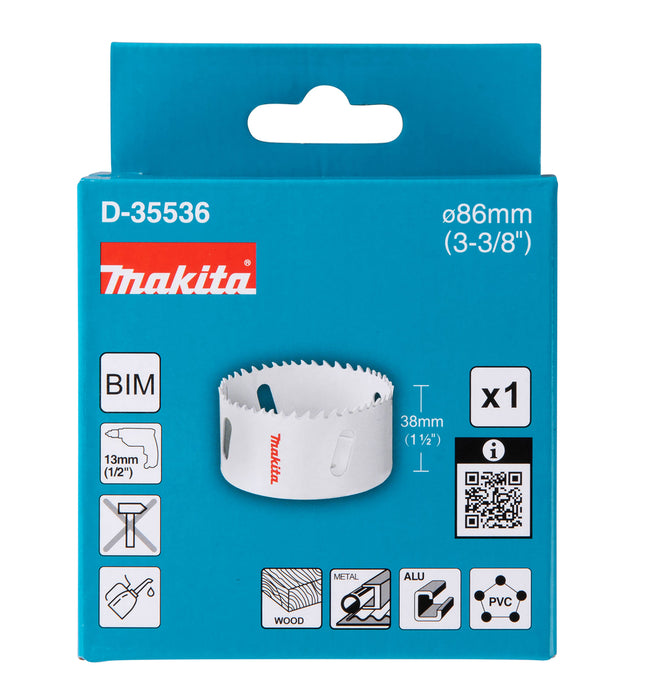 Makita 86mm Bi-Metal Hole Saw - D-35536