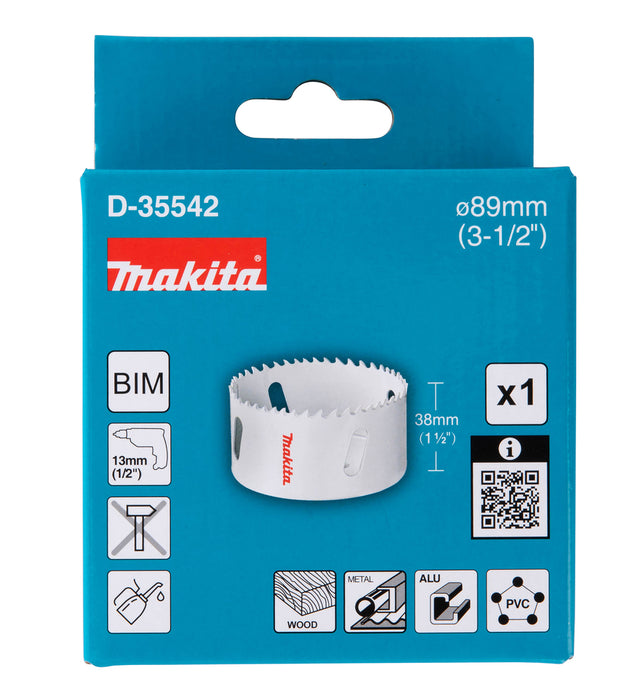 Makita 89mm Bi-Metal Hole Saw - D-35542