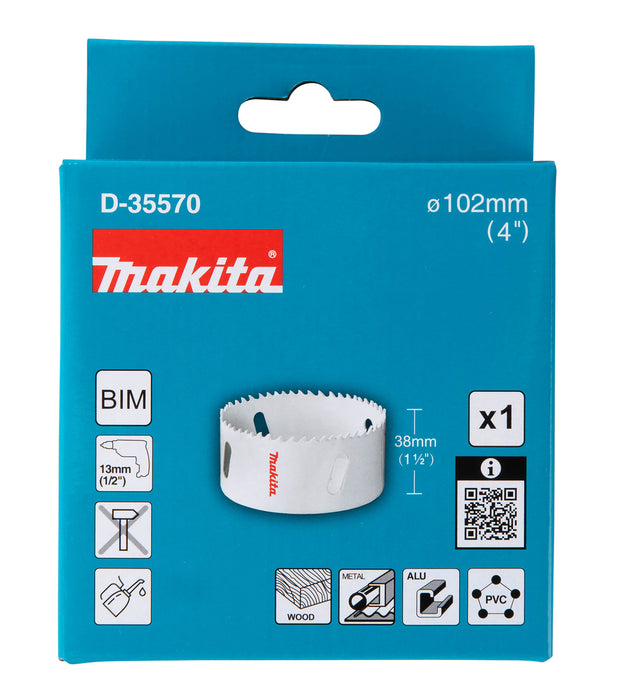 Makita 102mm Bi-Metal Hole Saw - D-35570