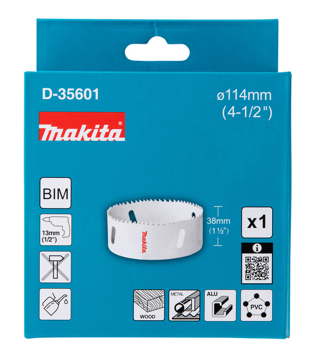 Makita 114mm Bi-Metal Hole Saw - D-35601