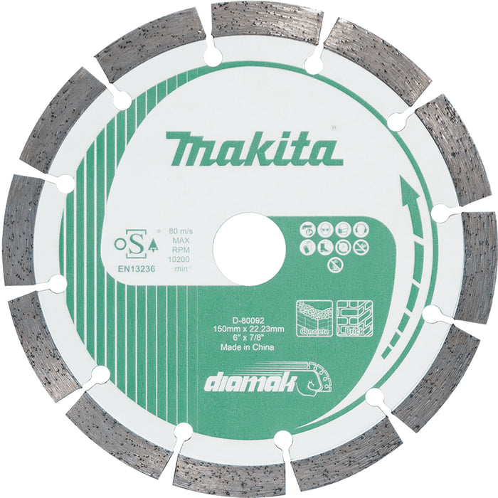 Makita 150mm (6") DIAMAK Segmented Diamond Blade - D-80092