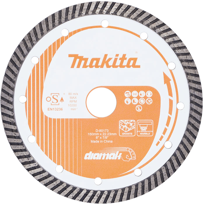 Makita 150mm (6") DIAMAK Turbo Diamond Blade - D-80173