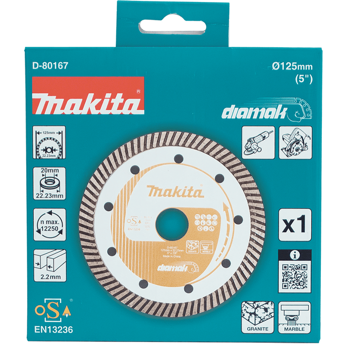 Makita 125mm (5") DIAMAK Turbo Diamond Blade - D-80167