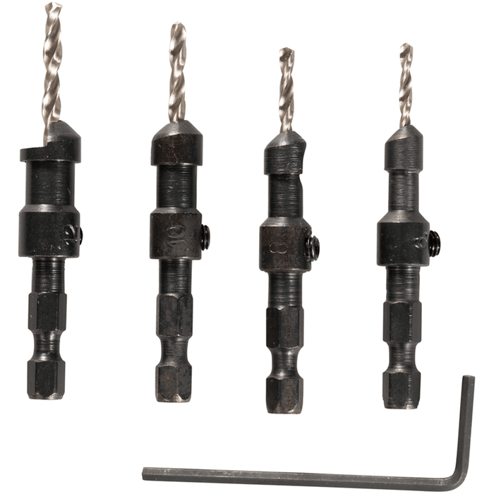 Makita 4 Piece Assorted Drill & Countersink Bit Set - D-73455