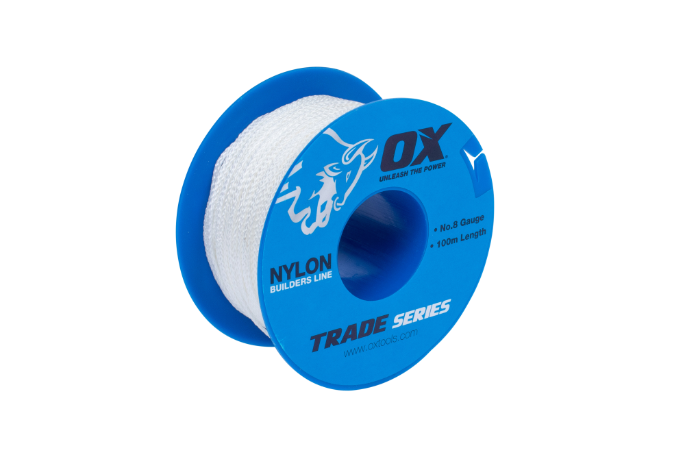 OX Trade Builders Line – White #8 | 100m