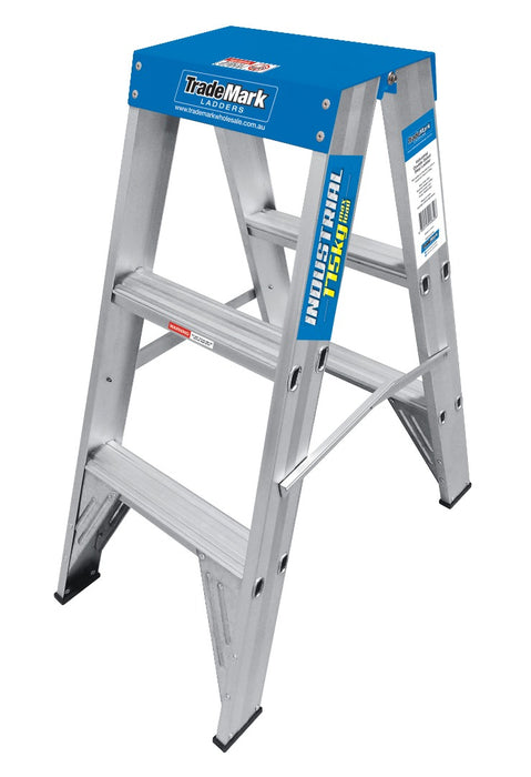 TradeMark Industrial 3ft Double Sided Step Ladder - TMSPLAD3