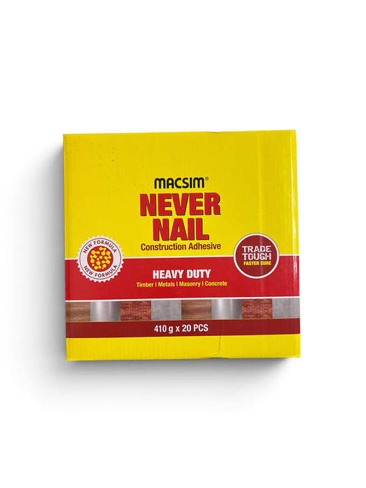 Macsim Never Nail 20pcs Construction Adhesive Heavy Duty Trade Tough Faster Cure 300ml - 53TNN