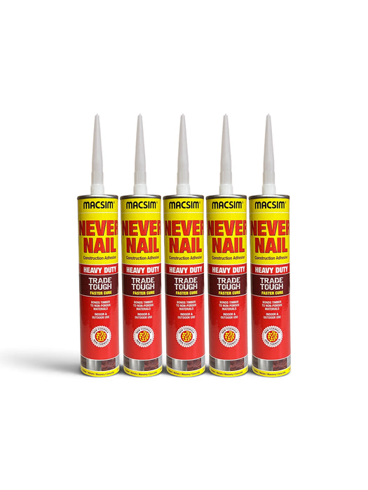 Macsim Never Nail 20pcs Construction Adhesive Heavy Duty Trade Tough Faster Cure 300ml - 53TNN