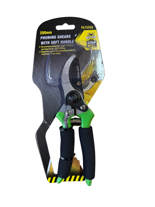 Gripwell 8" / 200mm Pruning Shears with Soft Grip - PA70099