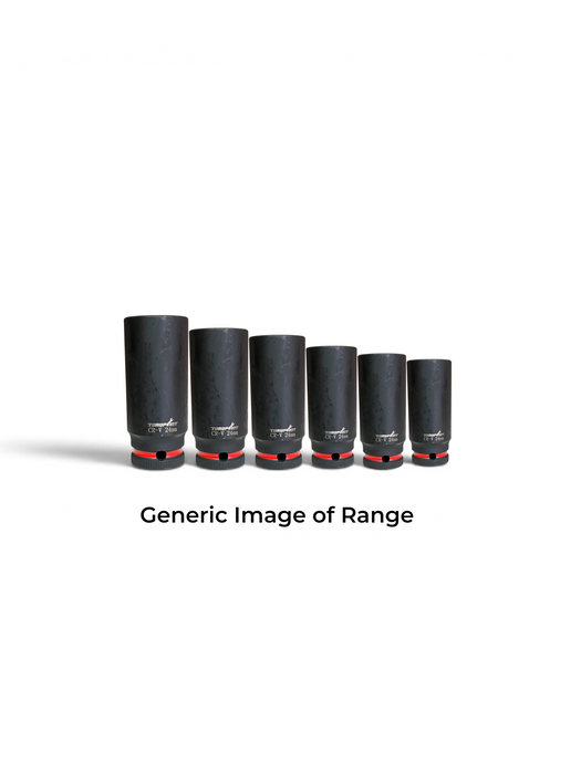 Torqpoint 10-Piece 1/2" Drive Metric Deep Impact Socket Set - BST-X001