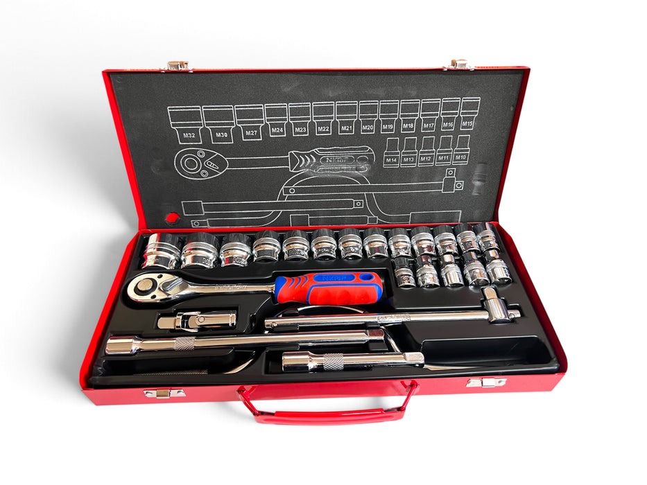 NKTOP 24-Piece 1/2" Drive Socket Set - MK101024