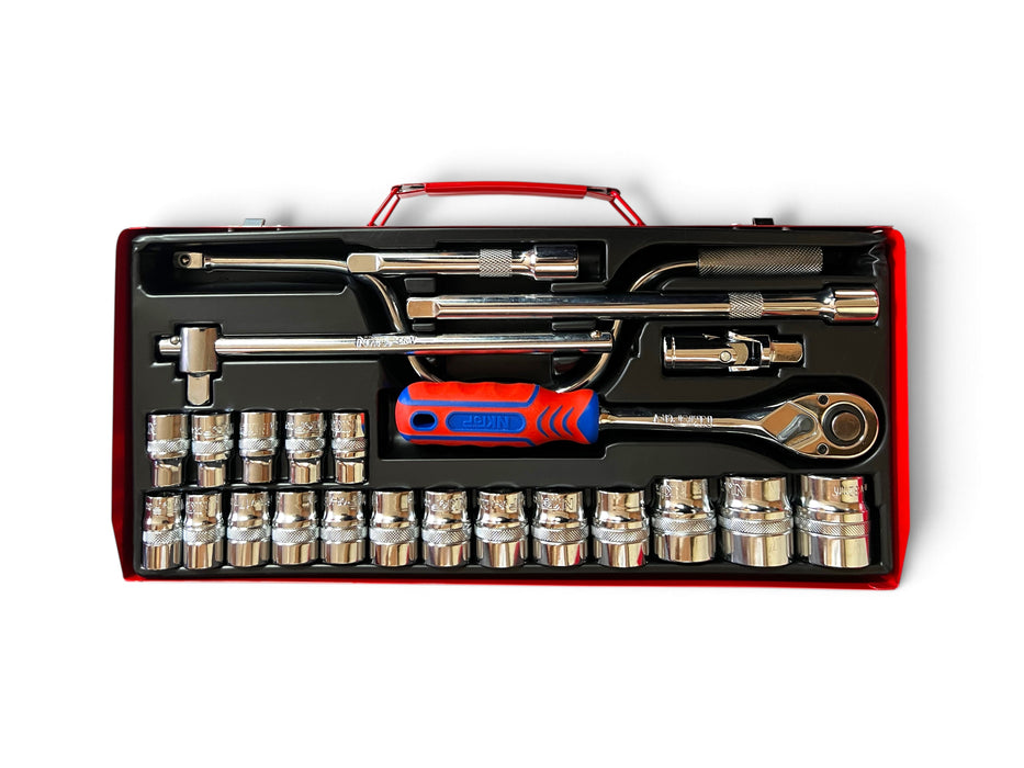 NKTOP 24-Piece 1/2" Drive Socket Set - MK101024
