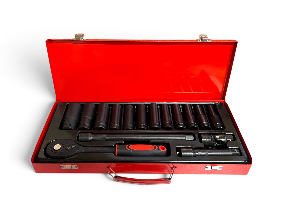 SRUNV GSKING TOOLS 16-Piece 1/2" Drive Socket Set - SRUNV16