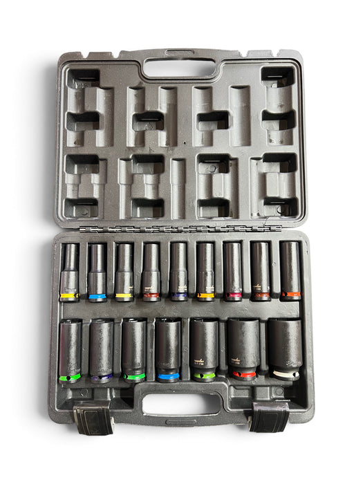 Torqpoint 16-Piece 1/2" Drive Deep Impact Socket Set - BST-X003