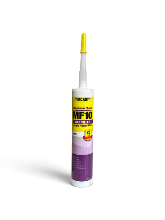 Macsim MF10 Gap Filler – Multi-Surface Acrylic White Sealant (300ml) 53TGF