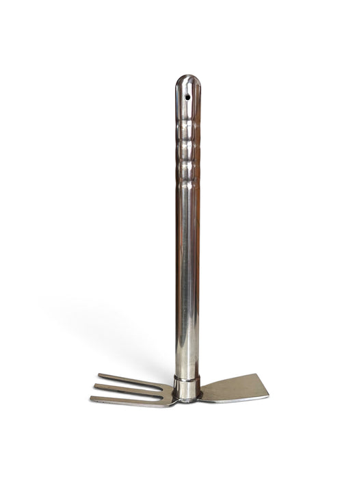 Auspak Stainless Steel Dual-Head Garden Hoe and Cultivator Hand Tool - AUS018
