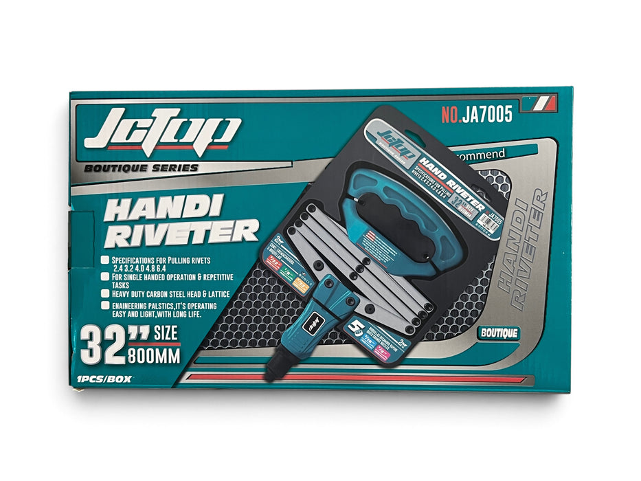 JCTOP 32 Inch Hand Riveter wit 5 interchangeable nozzles/boquillas  - JA7005