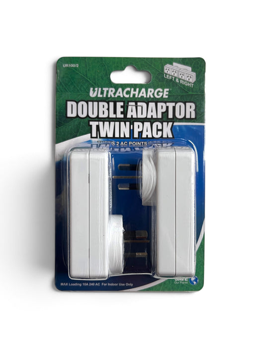 ULTRACHARGE Double Adaptor Twin Pack - UR100/2